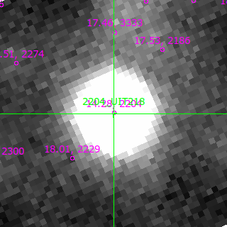 UIT218 in filter B on MJD  60205.160