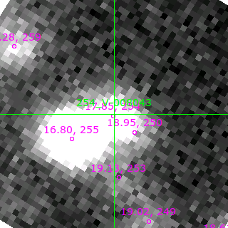 V-008043 in filter B on MJD  58316.350