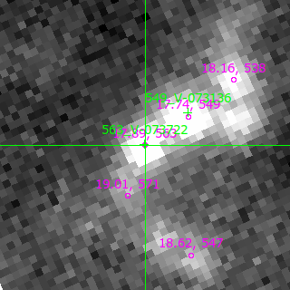 V-073722 in filter B on MJD  60172.390