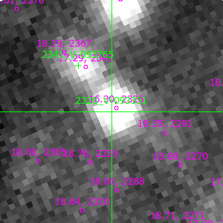 V-093351 in filter B on MJD  60205.160