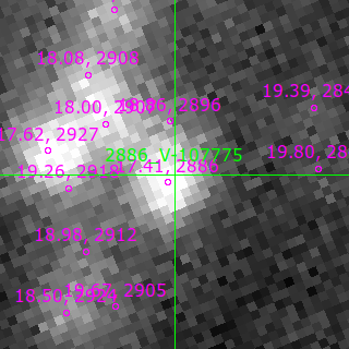 V-107775 in filter B on MJD  60612.150