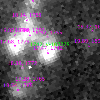 V-107775 in filter B on MJD  60651.160