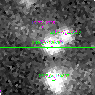 V-120786 in filter B on MJD  60172.370