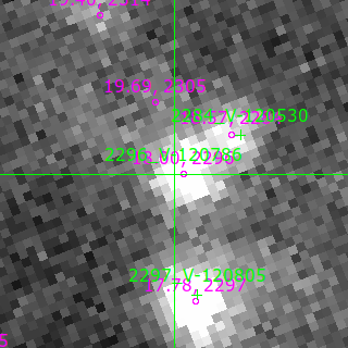 V-120786 in filter B on MJD  60651.140