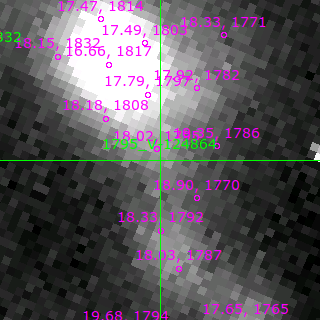 V-124864 in filter B on MJD  57964.350