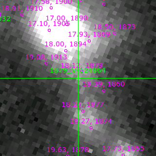 V-124864 in filter B on MJD  57964.350