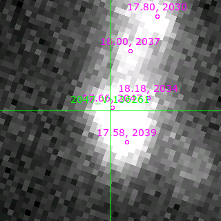 V-136261 in filter B on MJD  57634.340