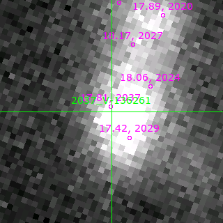 V-136261 in filter B on MJD  57687.130