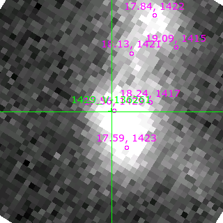 V-136261 in filter B on MJD  58317.370