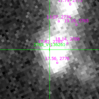 V-136261 in filter B on MJD  60290.150