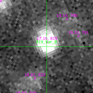 Var_B in filter B on MJD  60290.170