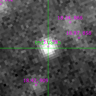 Var_B in filter R on MJD  60612.150