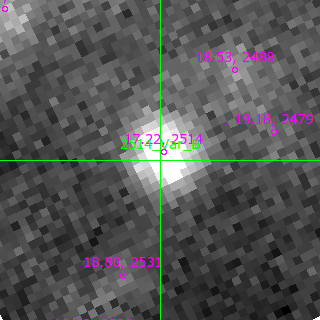 Var_B in filter V on MJD  60262.140